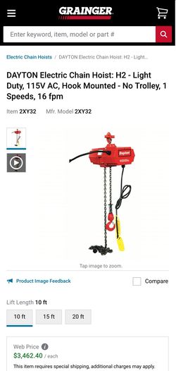 DAYTON Electric Chain Hoist: - $1250 OBO