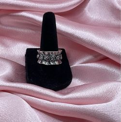 Sterling Silver Regina Lane Israel Rose Flower Ruffle Band Size 7 3/4