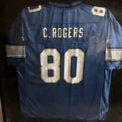 Detroit Lions Jersey 2XL Charles Rodgers Blue Reebok Mens