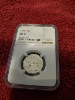 1958  Quarter  MS 63