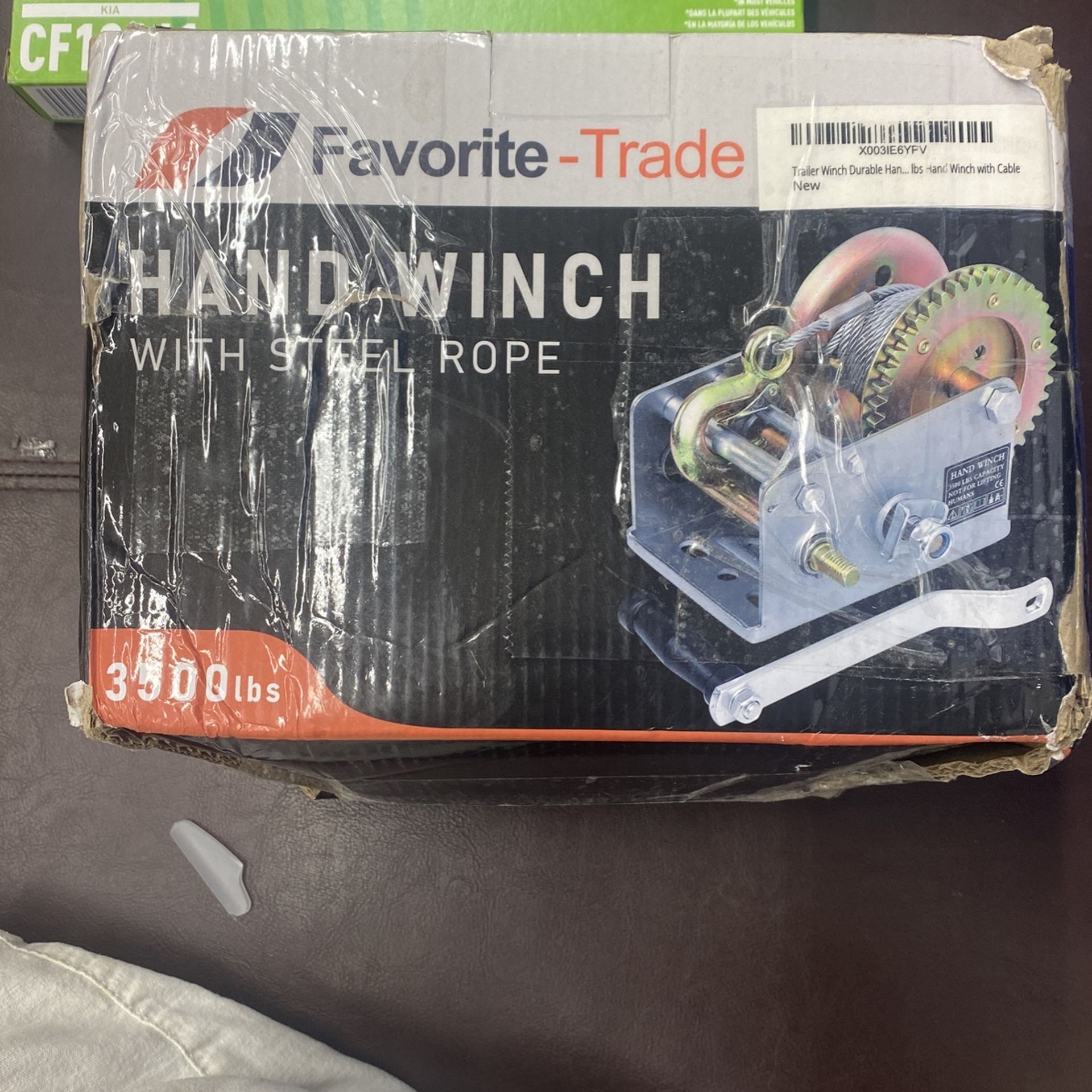 Boat RV Hand Winch with Steel Rope 3500# NEW