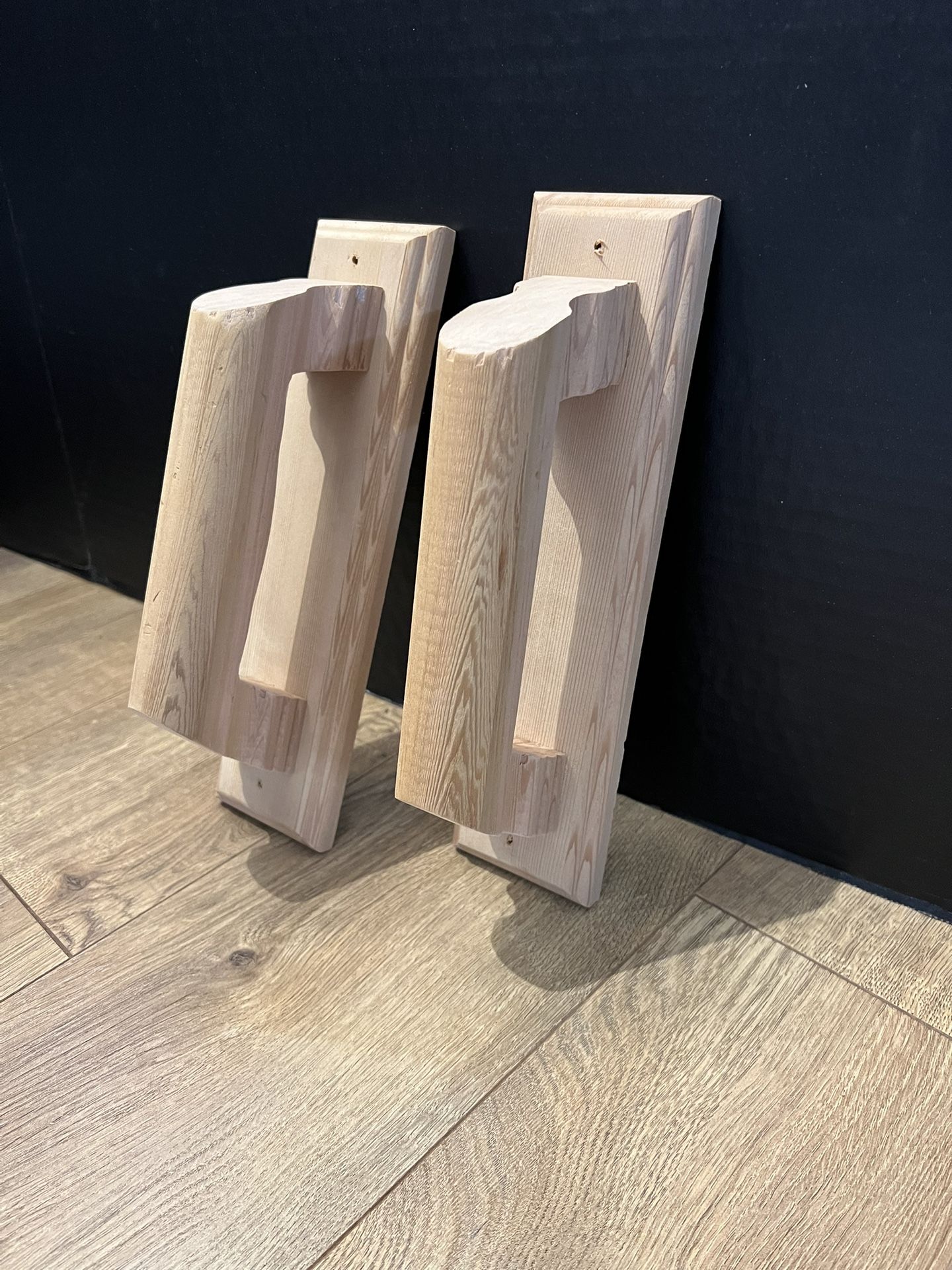 Cedar Wood Sauna Door Handles- Set Of 2 - 10”x2.5”x3.5” - Handmade- Unfinished 