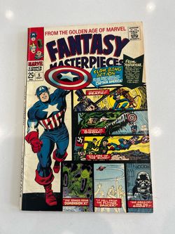 FANTASTY MASTERPIECES #5 1966 CAPTAIN AMERICA BUCKY JACK KIRBY MARVEL COMIC, VG/FN