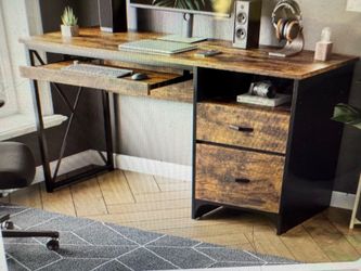 Desk and computer chair