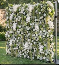Sage Green Flower Wall R.e.n.t.a.l