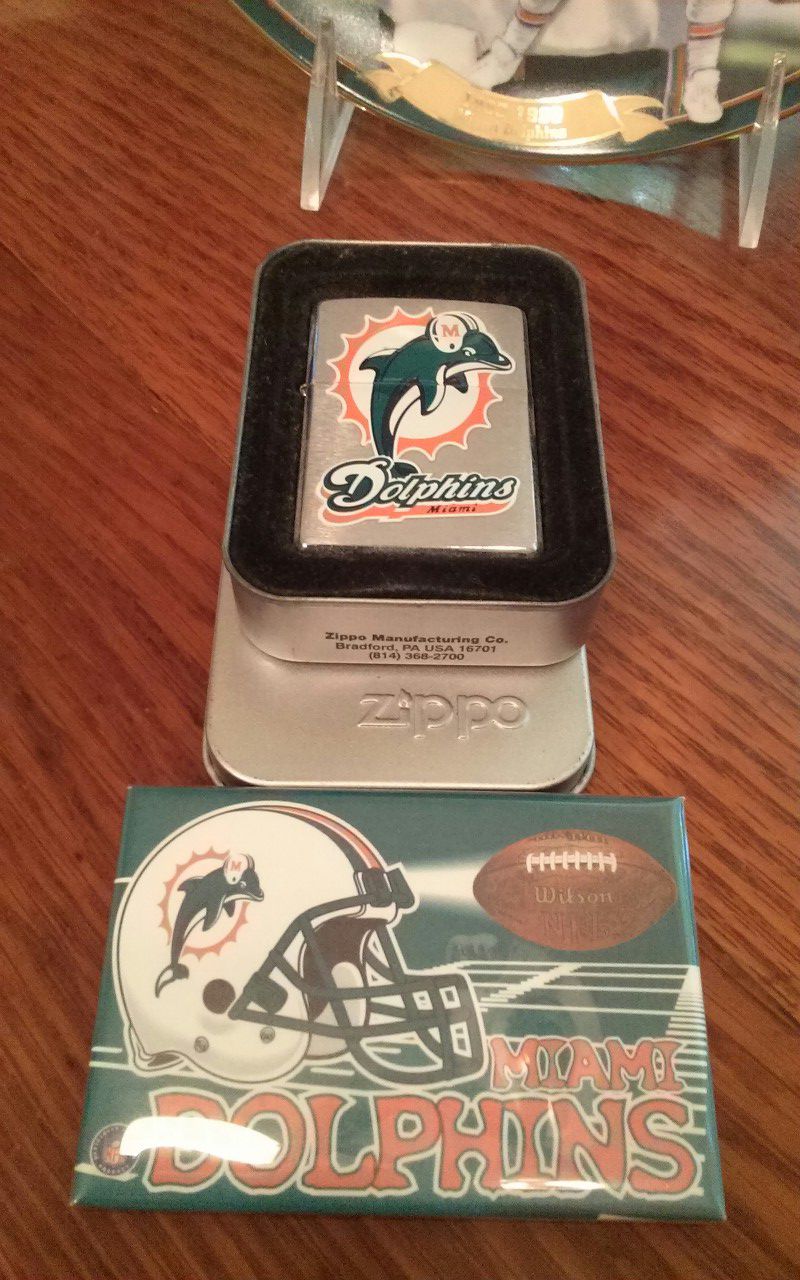 Miami Dolphins collectable Zippo lighter