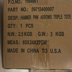 Hammer 3 Ball Pink Arrows Triple Tote