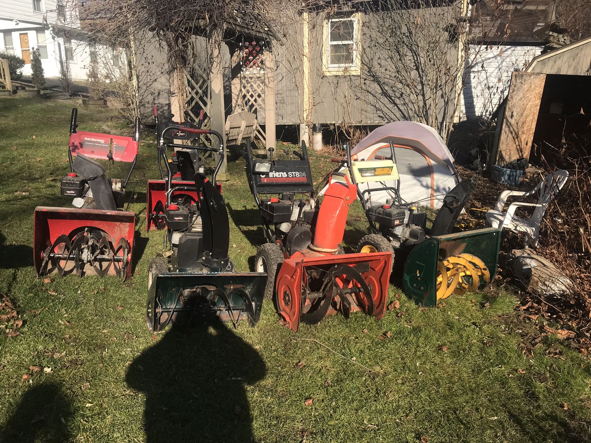 Snow Blowers For Sale All Run Very Good