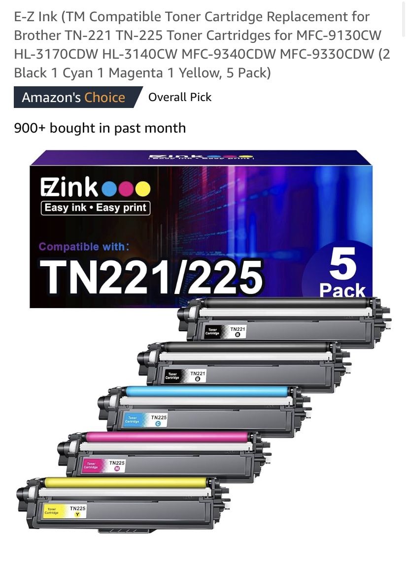 New Printer Ez Ink Toner Cartridges 