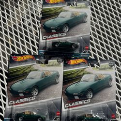 🔥 Hot Wheels 1:64 '91 Mazda MX-5 Miata Green - 2023 Car Culture Modern Classics