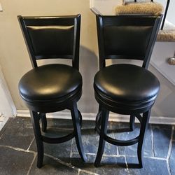 Two classic, casual bar height. Black 