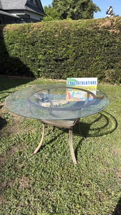 Glass garden table