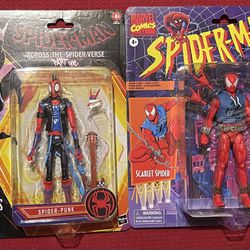 2 Marvel Legends Scarlet Spider & Spider Punk