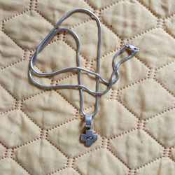 Sterling silver necklace and cross