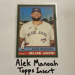 Alek Manoah Toronto Blue Jays Pitcher Topps Short Print Insert Card. 
