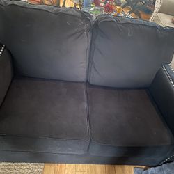 Couch sofa Black silver Used 7/10 Condition 