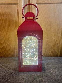 Balsam Hill 16” Red Classic Fairy Light Lantern