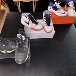 3 Pairs Boys Nike Basketball Shoes