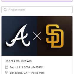 Padres Braves Tickets