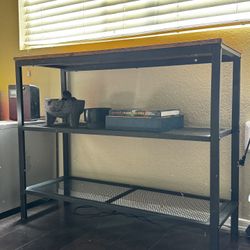 Wood And Metal industrial tv Stand / Side Table / Shelf / Plant Stand