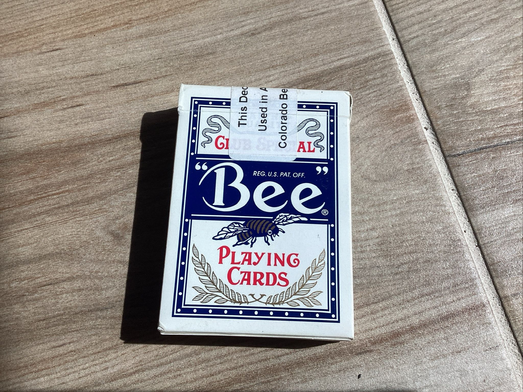 Vintage "Bee" Blue Hotel Casino Colorado Belle, NV Canceled Playing Card Deck