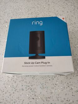 Stick up cam plug in ring camera  two way color night vision