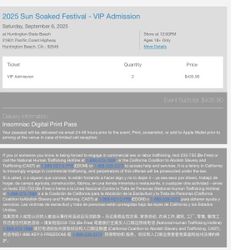 2 VIP Tickets To Sunsoaked 2025