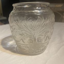 Anchor Hocking Clear Glass Cookie Jar No Lid 