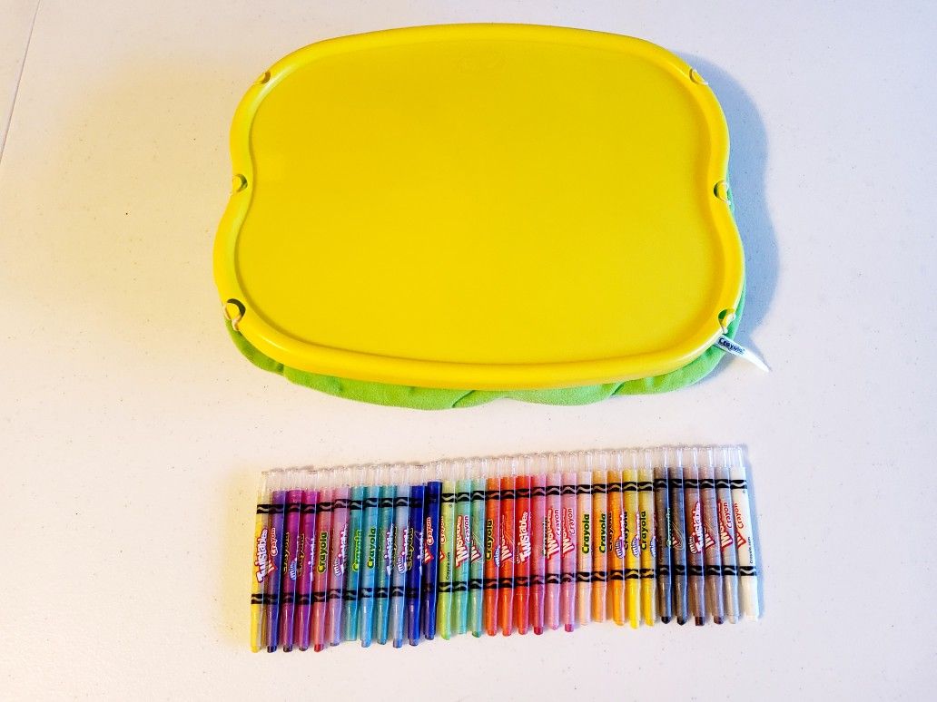 CRAYOLA LAP DESK, CRAYOLA TWISTABLES AND DESK CADDY