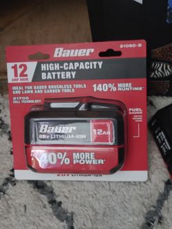 Bauer 20V High Capacity 12Ah Lithium-Ion Battery - Brand New