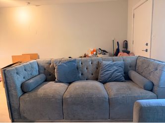 Modern Gray Tufted Sofa