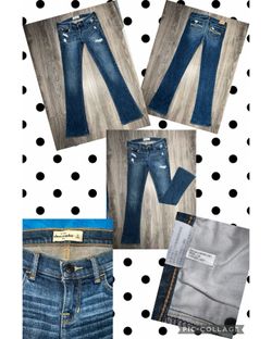 #Abercrombie #kids size 14 medium #blue #flared #destroyed #jeans || PRICE: $20 plus $7.37 s/h in the US (Prio)