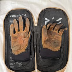 Bruce Bolts Batting Gloves Black/Brown Adult Small