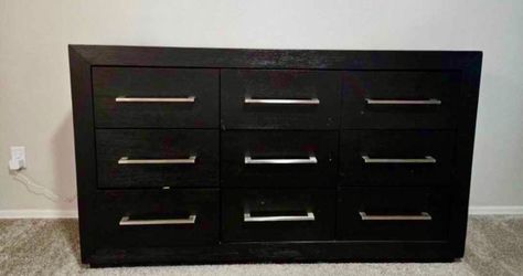 Black wooden dresser!