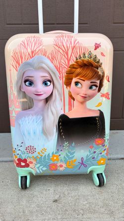 Disney Frozen Carry-On Luggage for Kids with Spinner Wheels and Adjustable Handle.