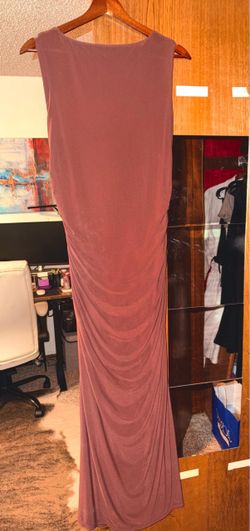Gorgeous Chiffon Orange Pink Dress Sleeveless Rouged Top Size Large