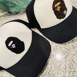 Bape Crystals Head Trucker Hat $250/each