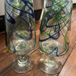 Four Glass Tumblers 