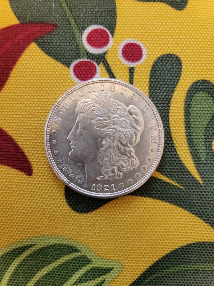 1921 D Morgan Silver Dollar BU From Bank Bag