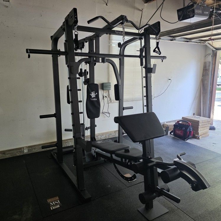 Smith Machine 2001 | Multi-Use Adj Bench | Gym Equipment | Fitness | Squat Rack | Excercise |🔴WEIGHTS AND BARBELL SOLD SEPARATELY 🔴 FREE DELIVERY 🚚