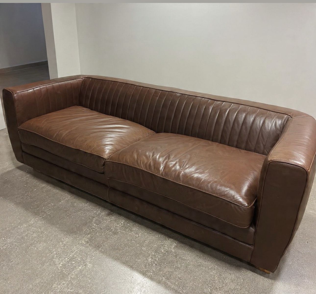Restoration Hardware Leather Couch 