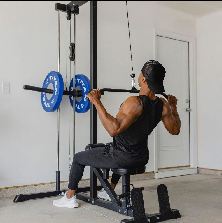 Titan Fitness Lat Tower V2 and Low Row