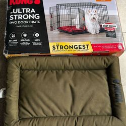 Dog Crate KONG TWO DOOR CRATE FOR DOG With MAT