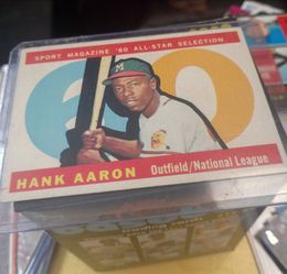 1960 Topps Baseball (High-Number Series)  Hank Aaron (Milwaukee Braves) All Star Card
