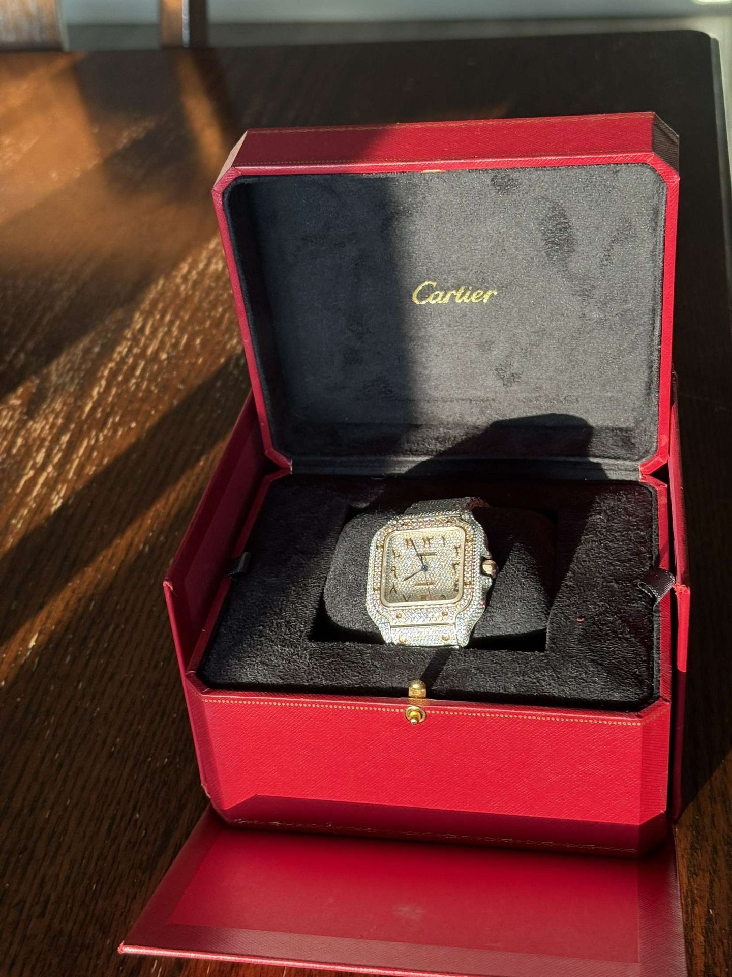 Iced out Cartier watch #2