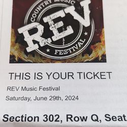 4 Tickets To REV Festival 