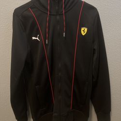 Black Scuderia Ferrari  Men’s Motorsport Hooded Jacket
