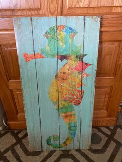 Seahorse picture decor