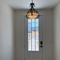 Torino Forged Bronze Foyer Pendant Light–Excellent Condition- $40.