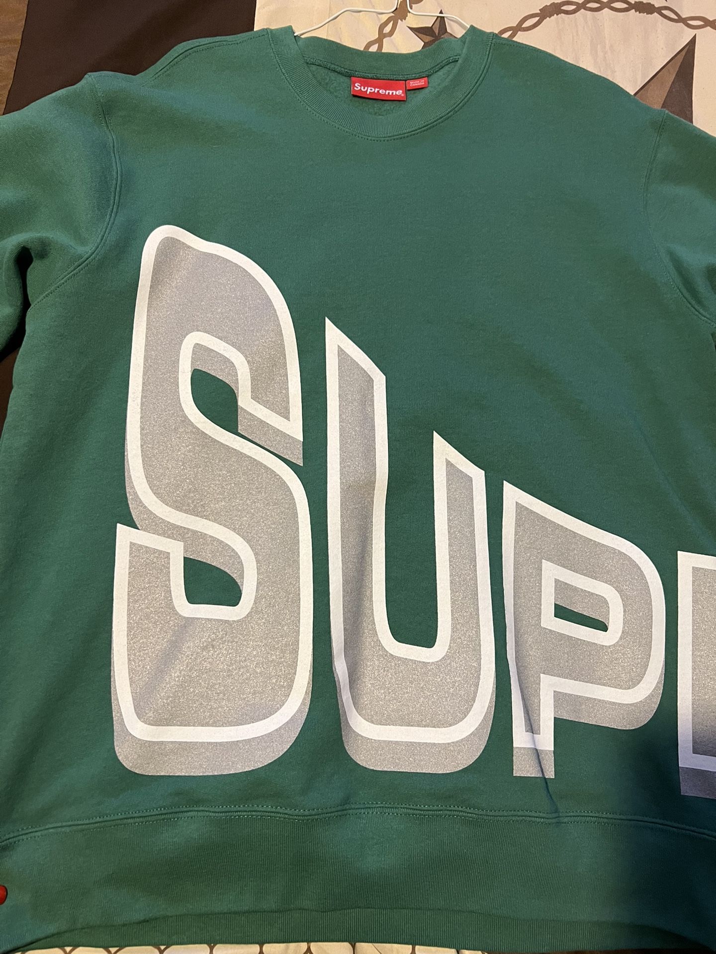 Supreme Crewneck Sweatshirt -Large - Green 